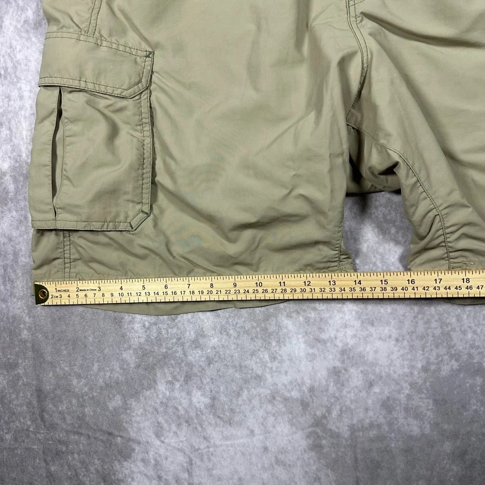 REI Sahara Cargo Shorts Mens XXL Khaki Tan Nylon Belted Hiking Outdoor UPF 50